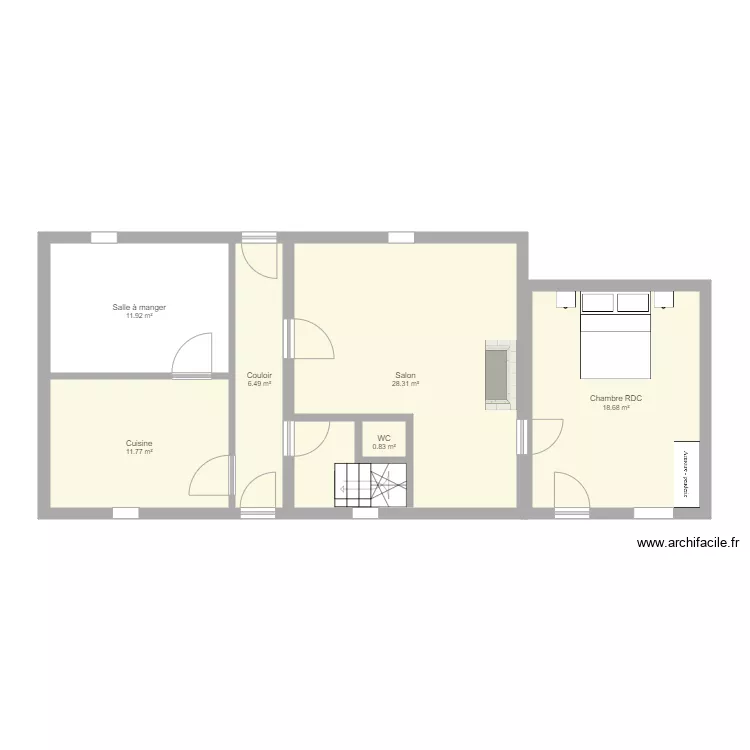 Eperrais essai 1 actuel. Plan de 