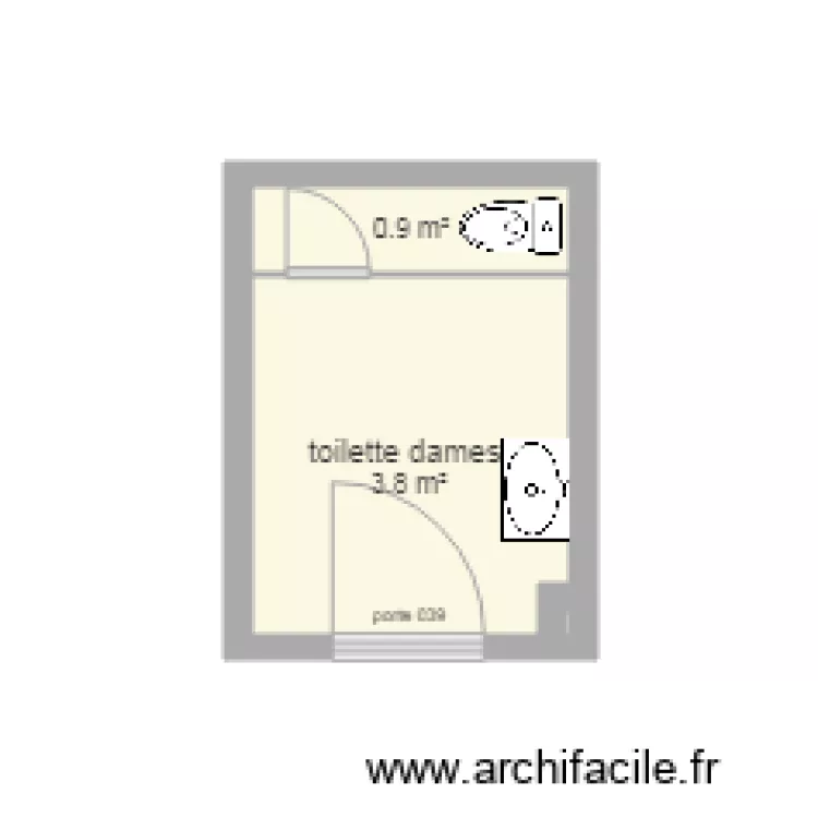 toilette dames 039. Plan de 