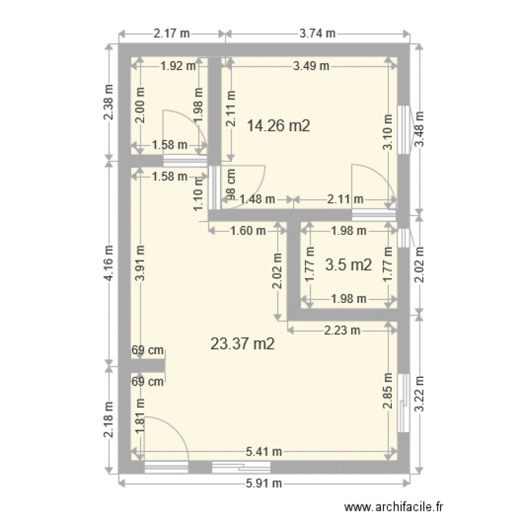 Chambre gîte. Plan de 0 pièce et 0 m2