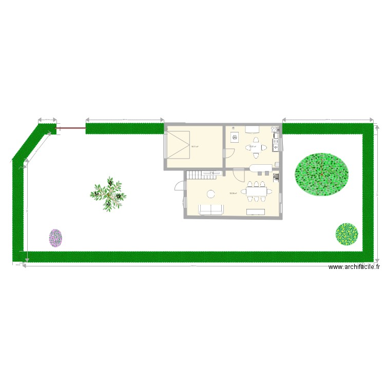 plan maison avec jardin ET PORTAIL. Plan de 0 pièce et 0 m2