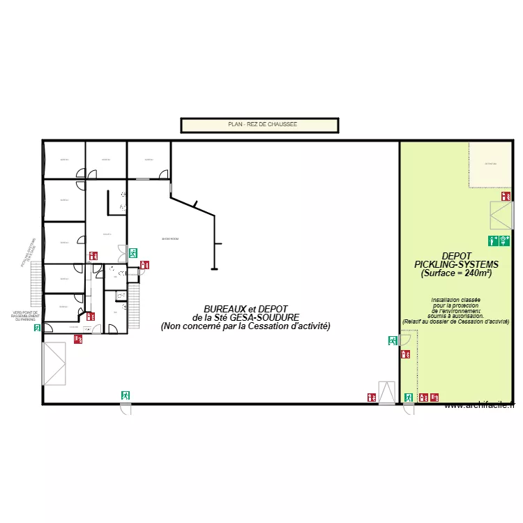 bat rdc depot CESSATION. Plan de 