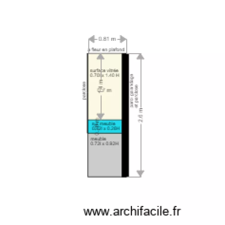 s&eacute;paration cuisine bureau sur chassis def oct17. Plan de 