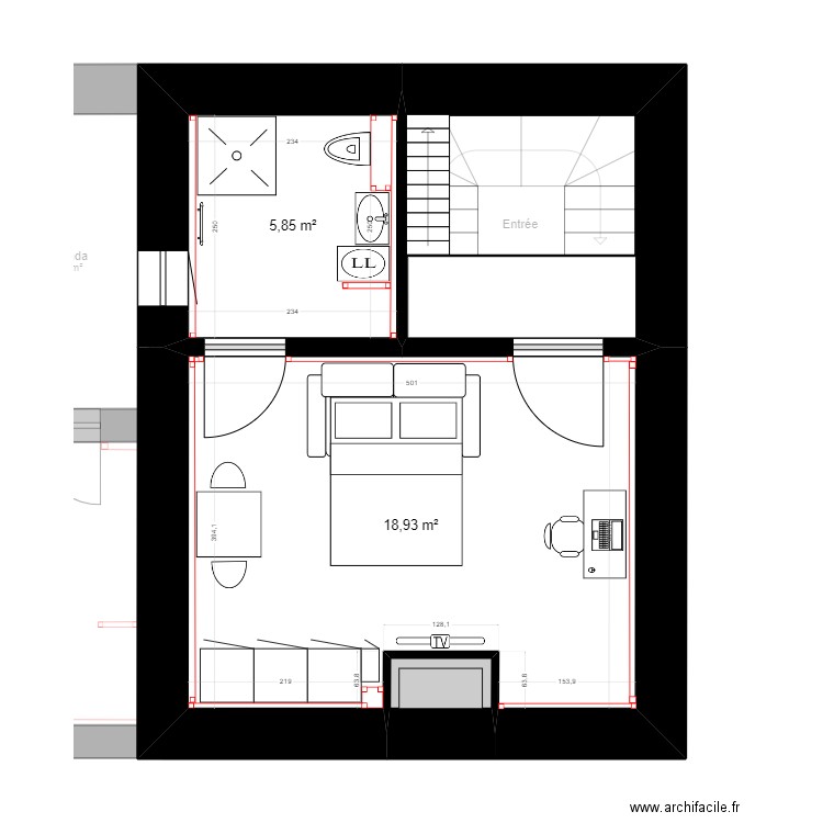 Plan Elec Madeleine définitifs . Plan de 11 pièces et 86 m2