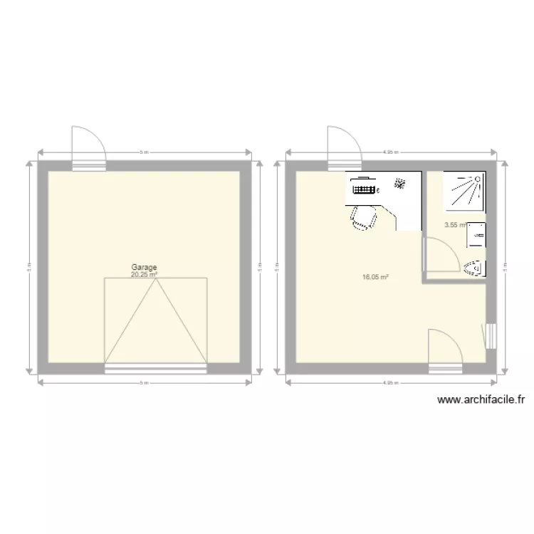 Amenagement garage Karim. Plan de 