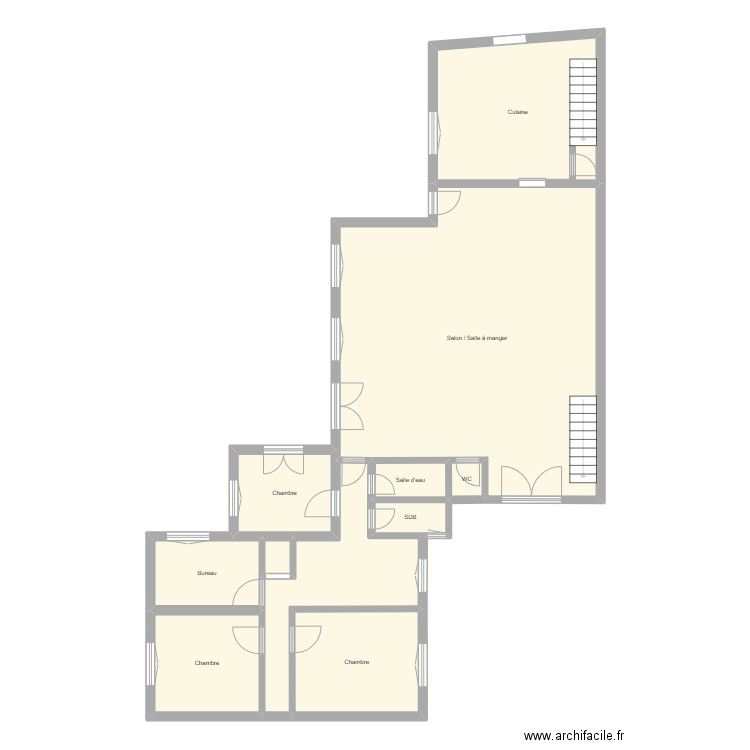 gagny. Plan de 11 pièces et 135 m2