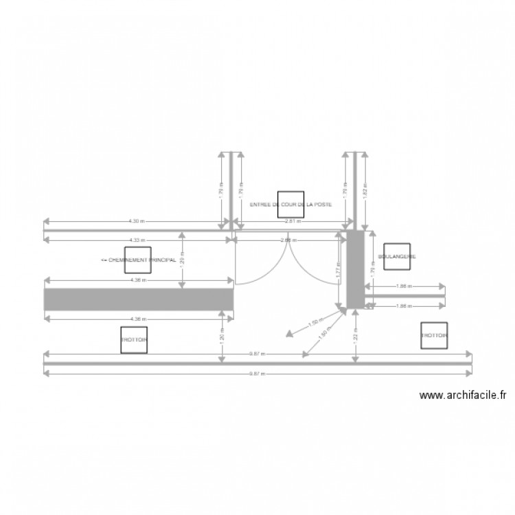 PLAN PROJET ACCES LA POSTE. Plan de 0 pièce et 0 m2