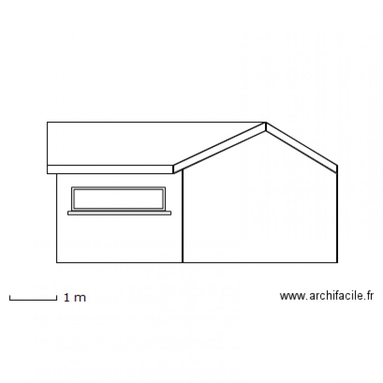 facade sud. Plan de 0 pièce et 0 m2