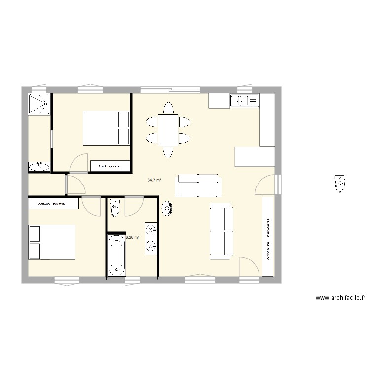 plan maison 2. Plan de 0 pièce et 0 m2