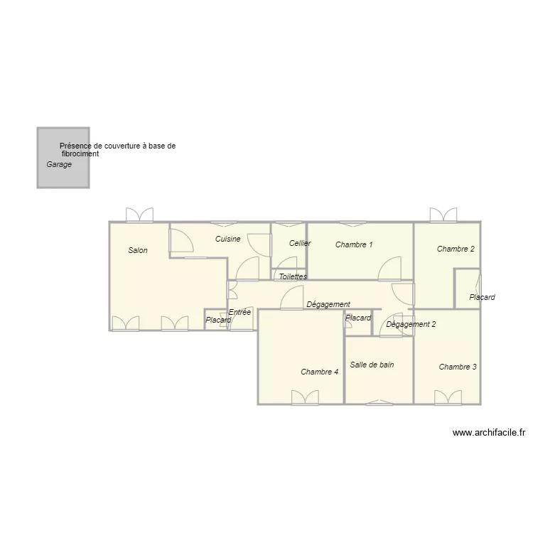 Croquis RANGIER amiante. Plan de 
