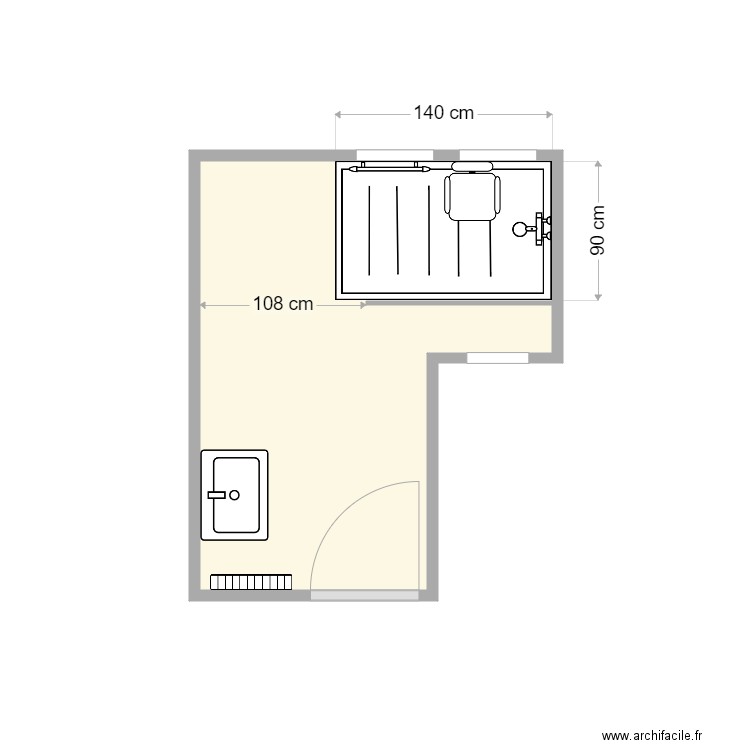 plan guivarch AP travaux 1. Plan de 1 pièce et 5 m2