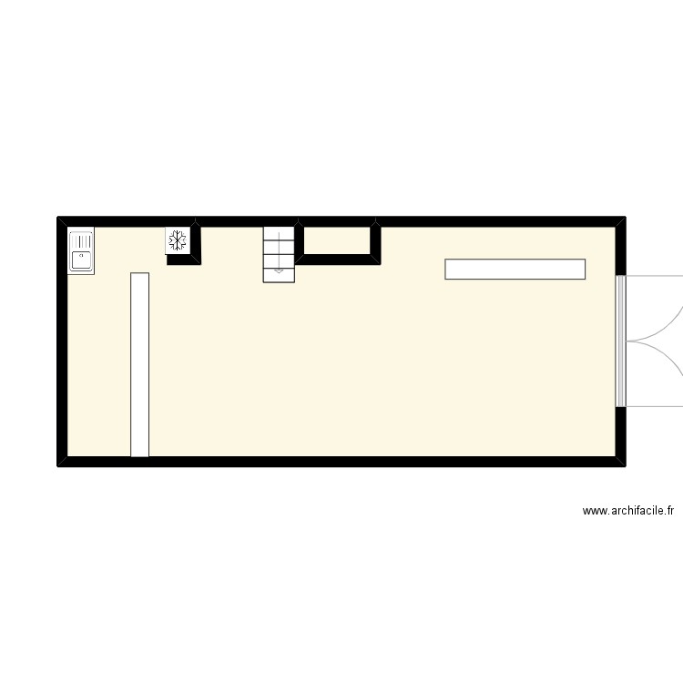 JOKI CUISINE SALLE. Plan de 2 pièces et 32 m2