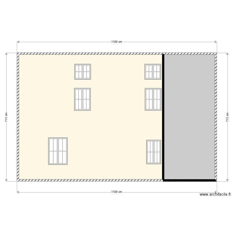 Façade Nord. Plan de 0 pièce et 0 m2