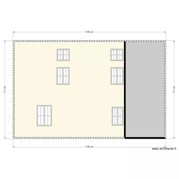Fa&ccedil;ade Nord. Plan de 0 pièce et 0 m2