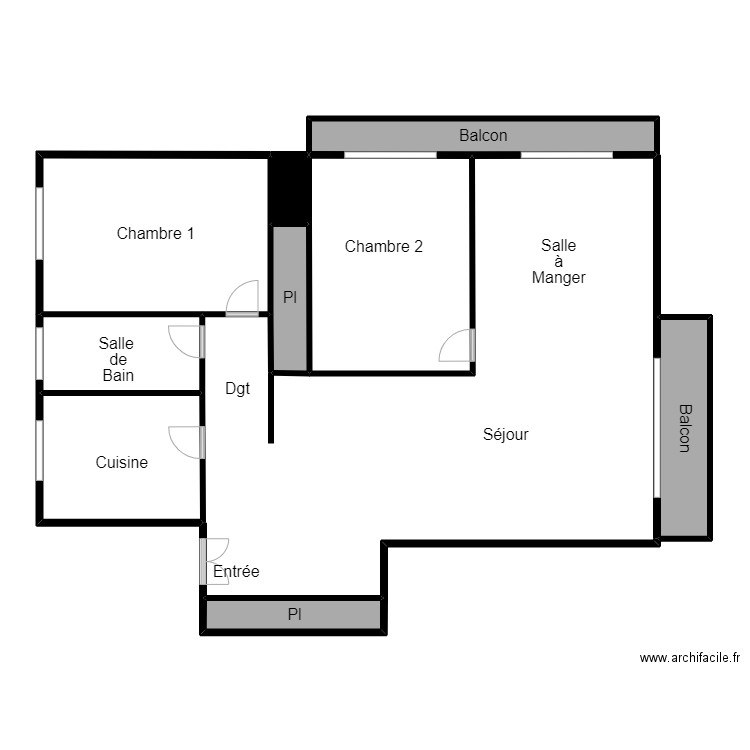 Plan BP 1. Plan de 0 pièce et 0 m2
