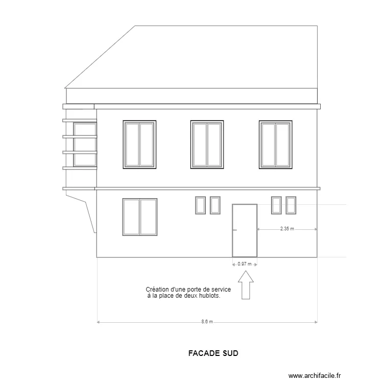 Nico facade. Plan de 