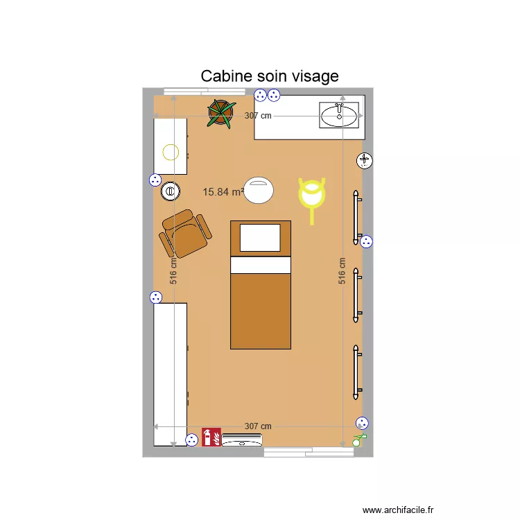 Cabine soin visage 8. Plan de Cabine soin visage 8. Plan de