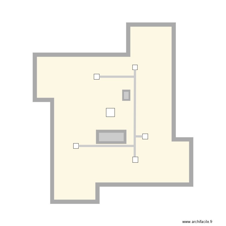 partie communes toiture. Plan de 3 pièces et 31 m2