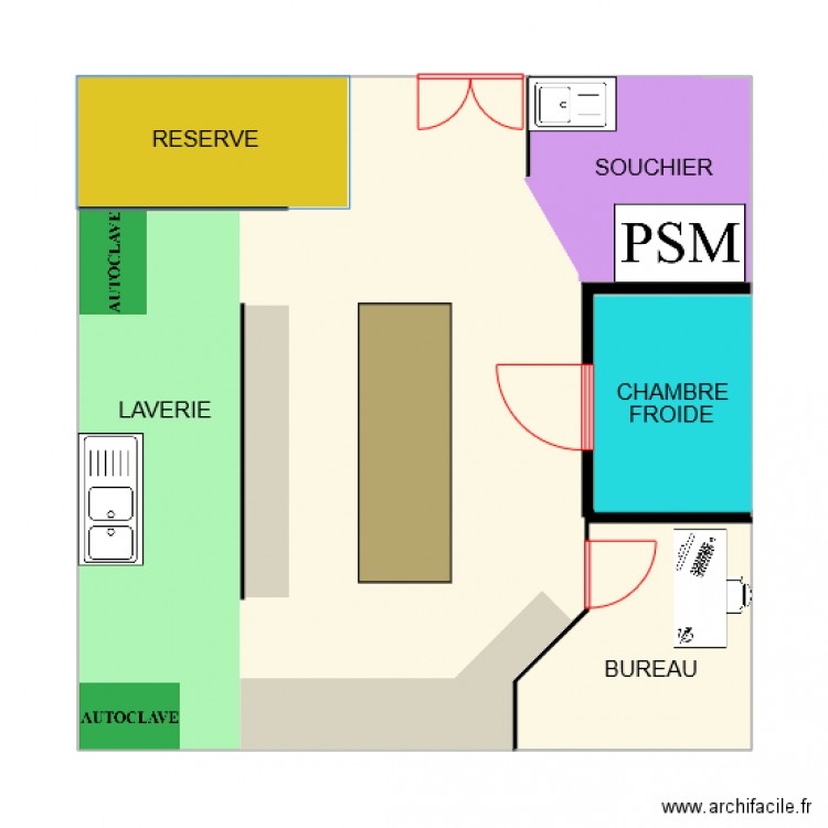 LABORATOIRE MICROBIOLOGIE. Plan de 0 pièce et 0 m2