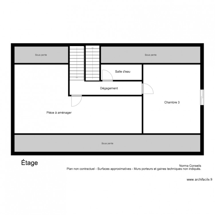 Plan MADELAINE DESVAGES étage. Plan de 0 pièce et 0 m2