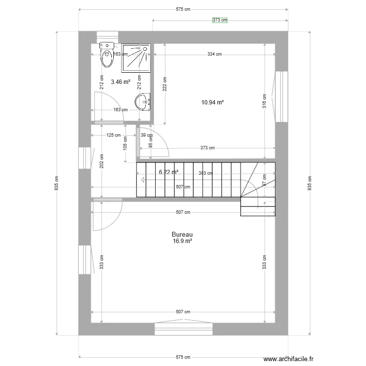 Maison  &eacute;age. Plan de 