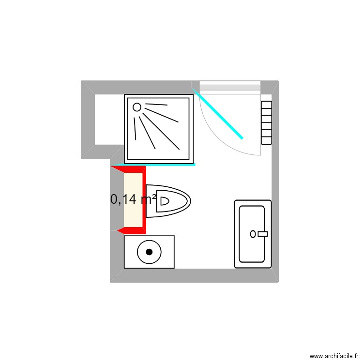 JEGU SDB rev 3. Plan de 1 pièce et 0 m2