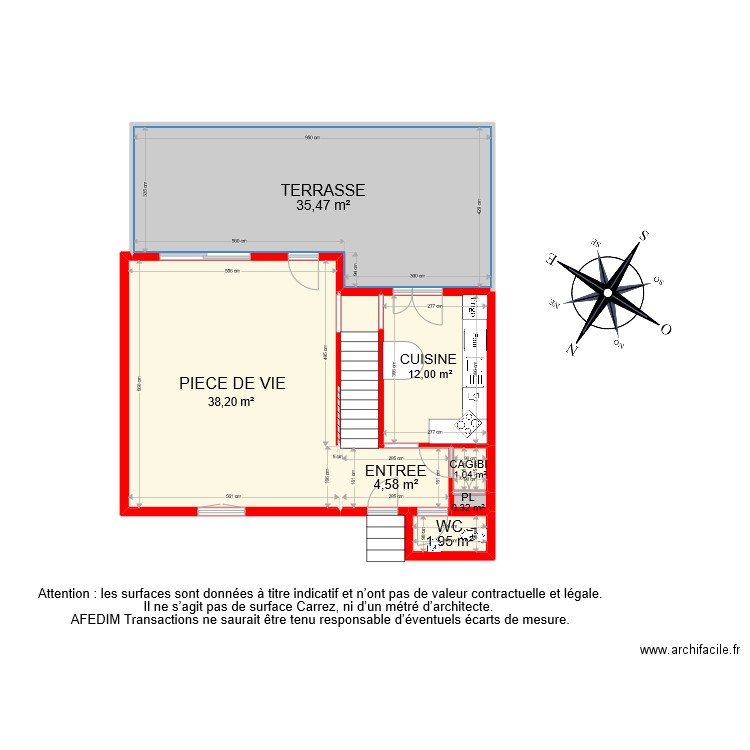 BI 9212 RDC PASCAL. Plan de 8 pièces et 95 m2