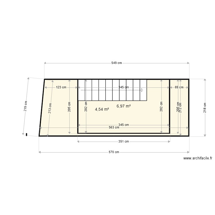 essais 1. Plan de 2 pièces et 12 m2