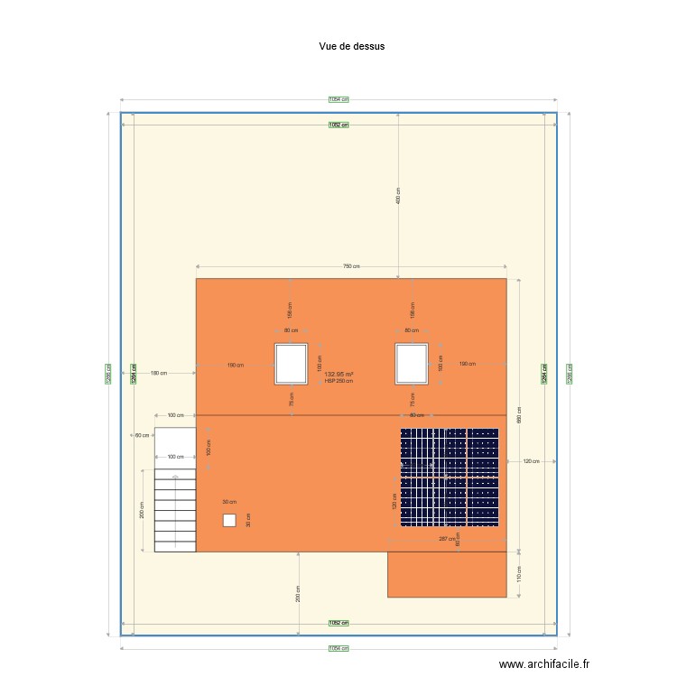 vue de dessus avec VELUX. Plan de 0 pièce et 0 m2