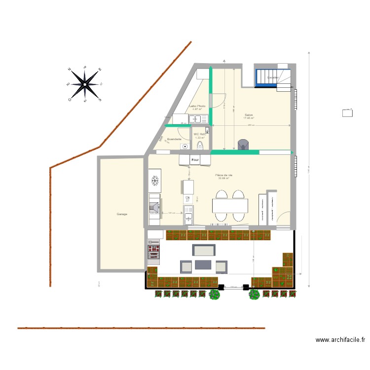 RdC au 23 avril 2019. Plan de 0 pièce et 0 m2