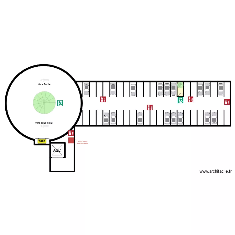 Monte cristo 1er sous-sol IS fond. Plan de Monte cristo 1er sous-sol IS fond. Plan de