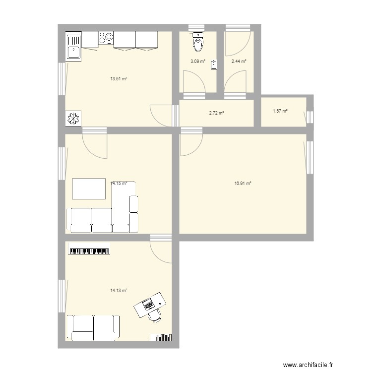 Appartement Charmes Numéro 1. Plan de 0 pièce et 0 m2
