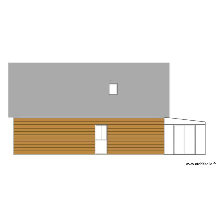 Plan fa&ccedil;ade ouest. Plan de 