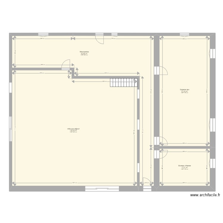 Maison Levignac Etage. Plan de 9 pièces et 404 m2