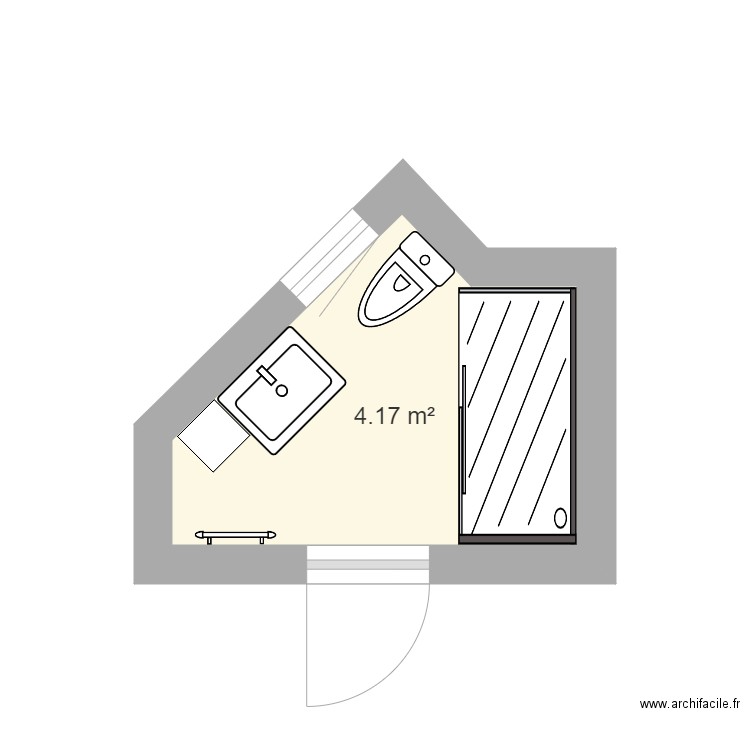 SdB. Plan de 0 pièce et 0 m2