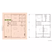 mbodiene bas petit escalier centre toit 4 pans plus un pan terrasse