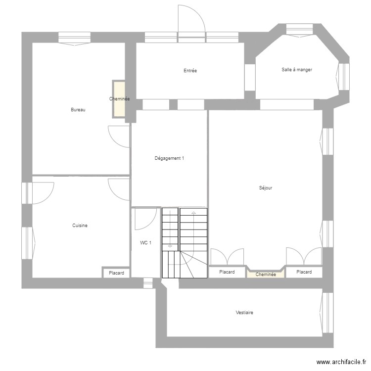 BEAUTHEAC Matterport niv. 0. Plan de 16 pièces et 99 m2