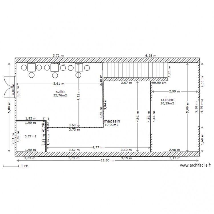 erp salle rdc. Plan de 0 pièce et 0 m2