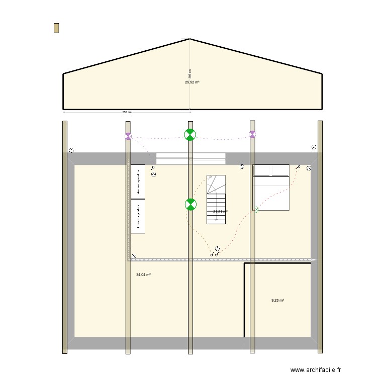 étage Fayet chambre louise. Plan de 0 pièce et 0 m2
