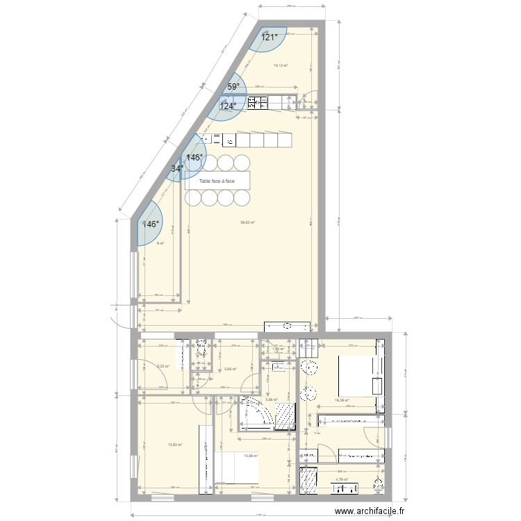 MAISON MAURECOURT PLAN. Plan de 12 pièces et 147 m2