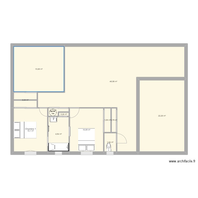 Maison. Plan de 12 pièces et 119 m2