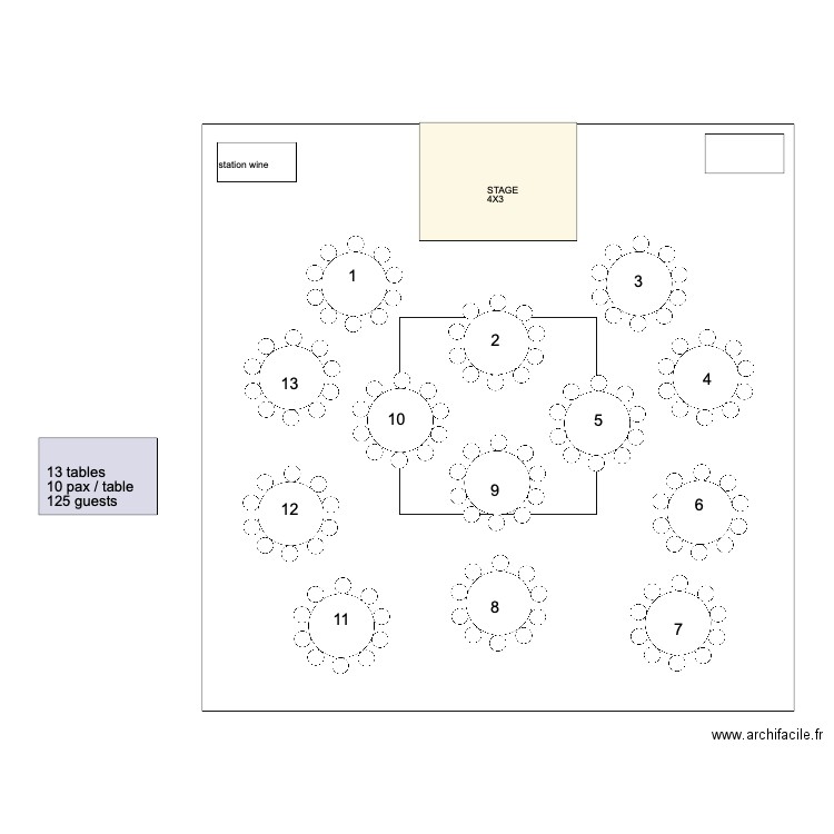 table map diner. Plan de 0 pièce et 0 m2