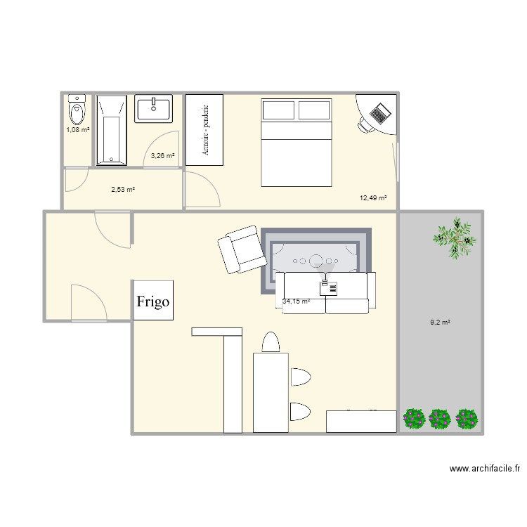 Cours de Vincennes 2. Plan de 6 pièces et 63 m2