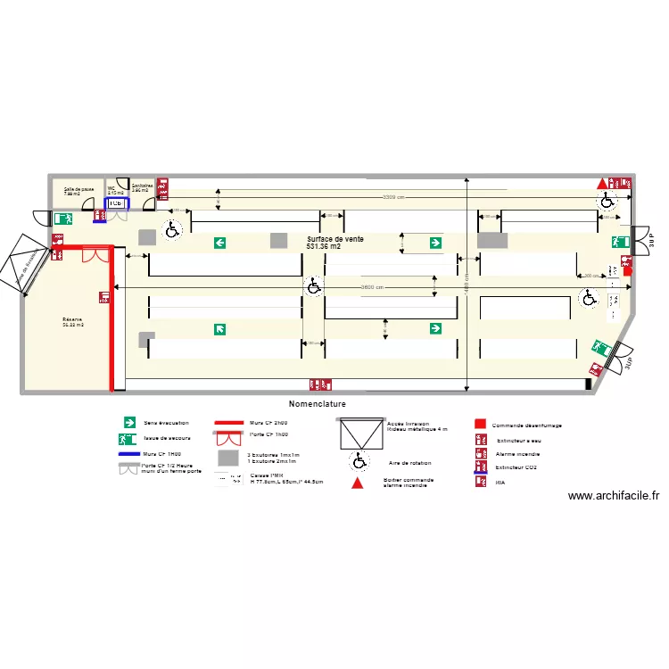 Stock priv&eacute; Coignieres apr&egrave;s projet. Plan de 