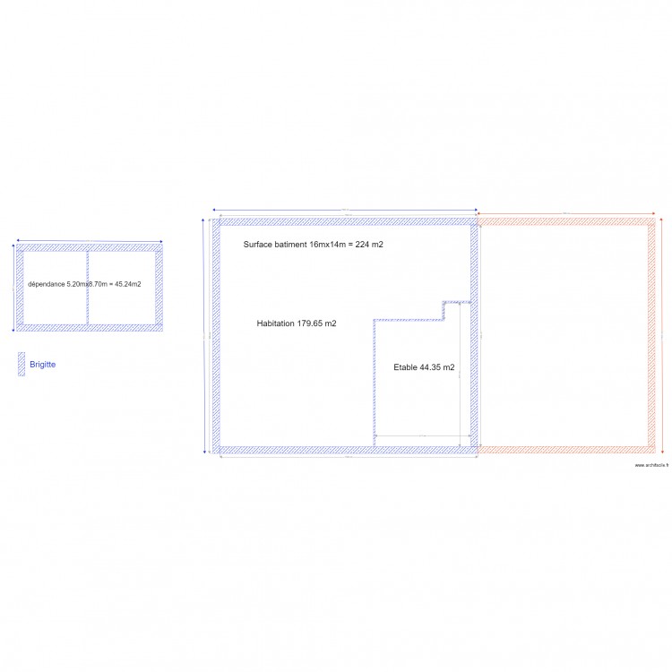 plan maison CA. Plan de 0 pièce et 0 m2