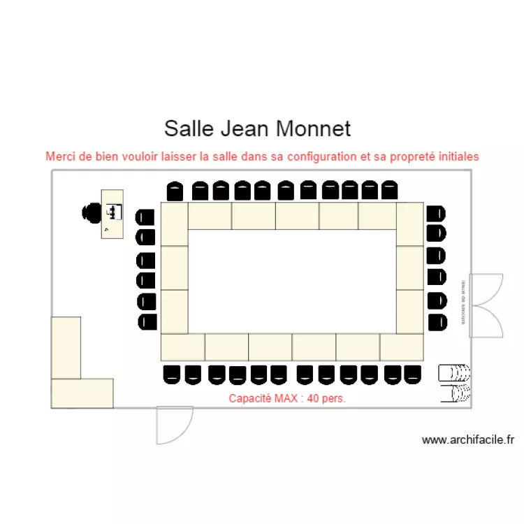 Salle Jean Monnet 56 Jacob. Plan de 