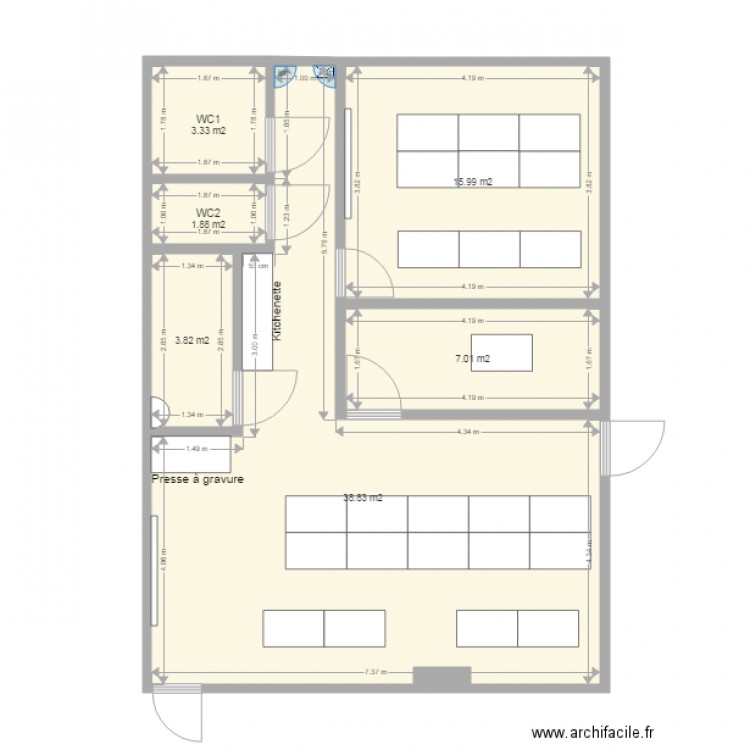 Local atelier plan derniere 7. Plan de 0 pièce et 0 m2