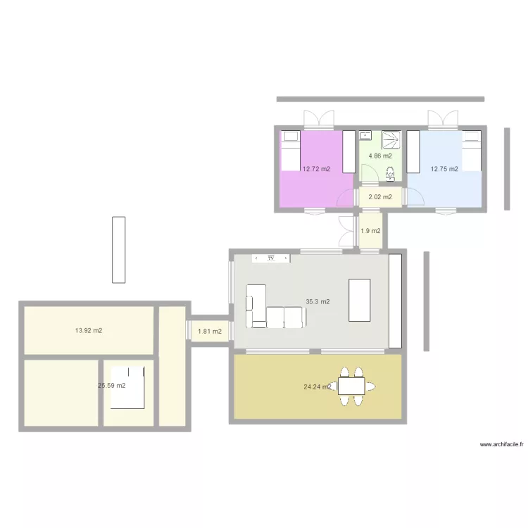 plan case extention. Plan de 