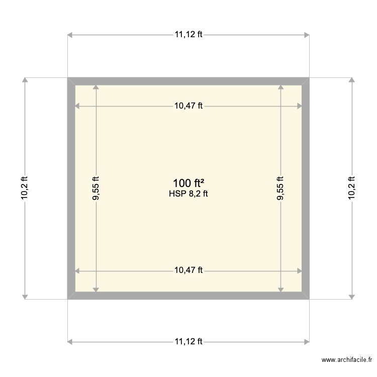 Eurofins COMO 2 Rooms. Plan de 1 pièce et 9 m2