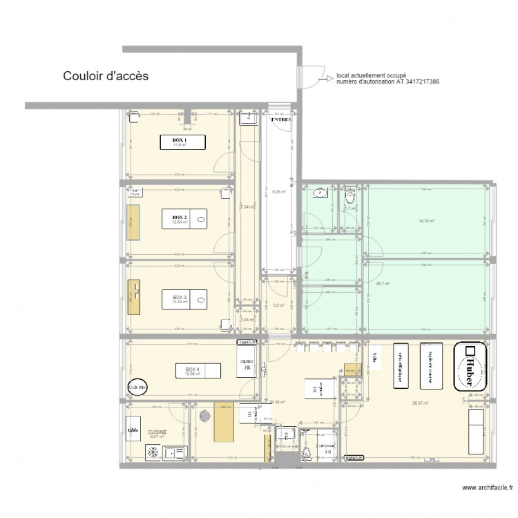local mistral meublé. Plan de 0 pièce et 0 m2
