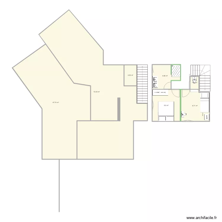 salle de bain &eacute;tage 2. Plan de 